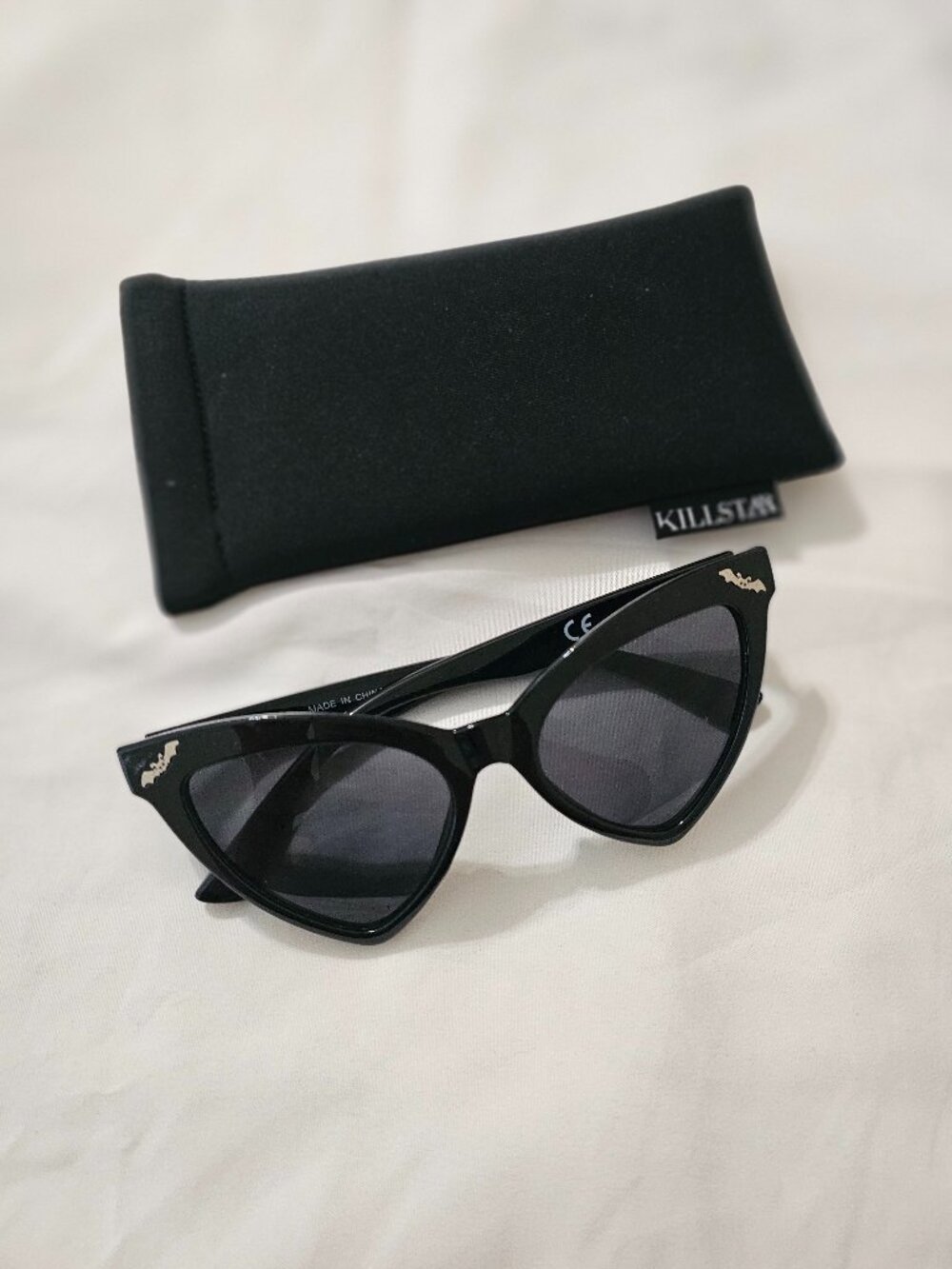 Killstar Bat an Eye Black Gothic Sunglasses - Picture 2 of 7